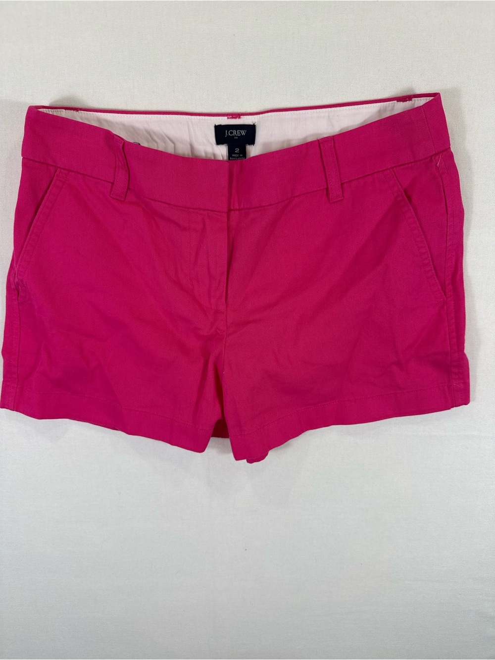 J. Crew Bright Pink Cotton Chino Bermuda Shorts